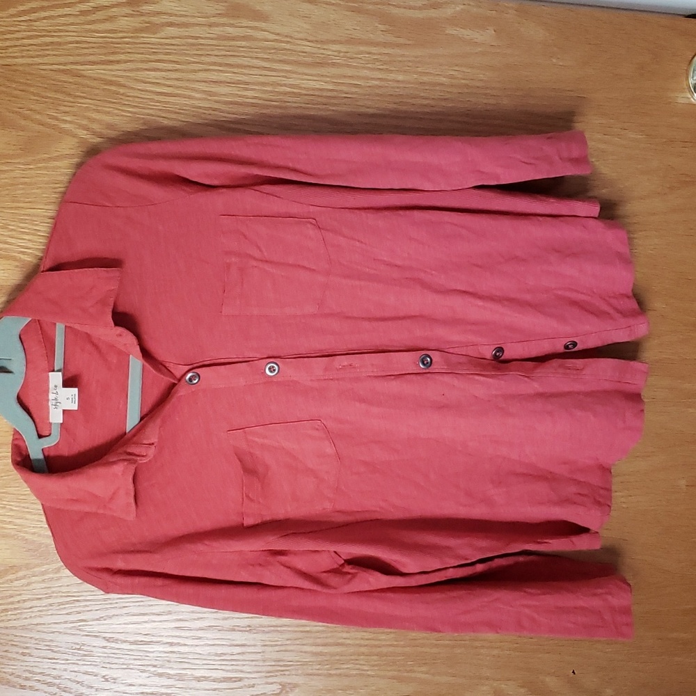 Style & Co. Knit Button Up Shirt Size Small